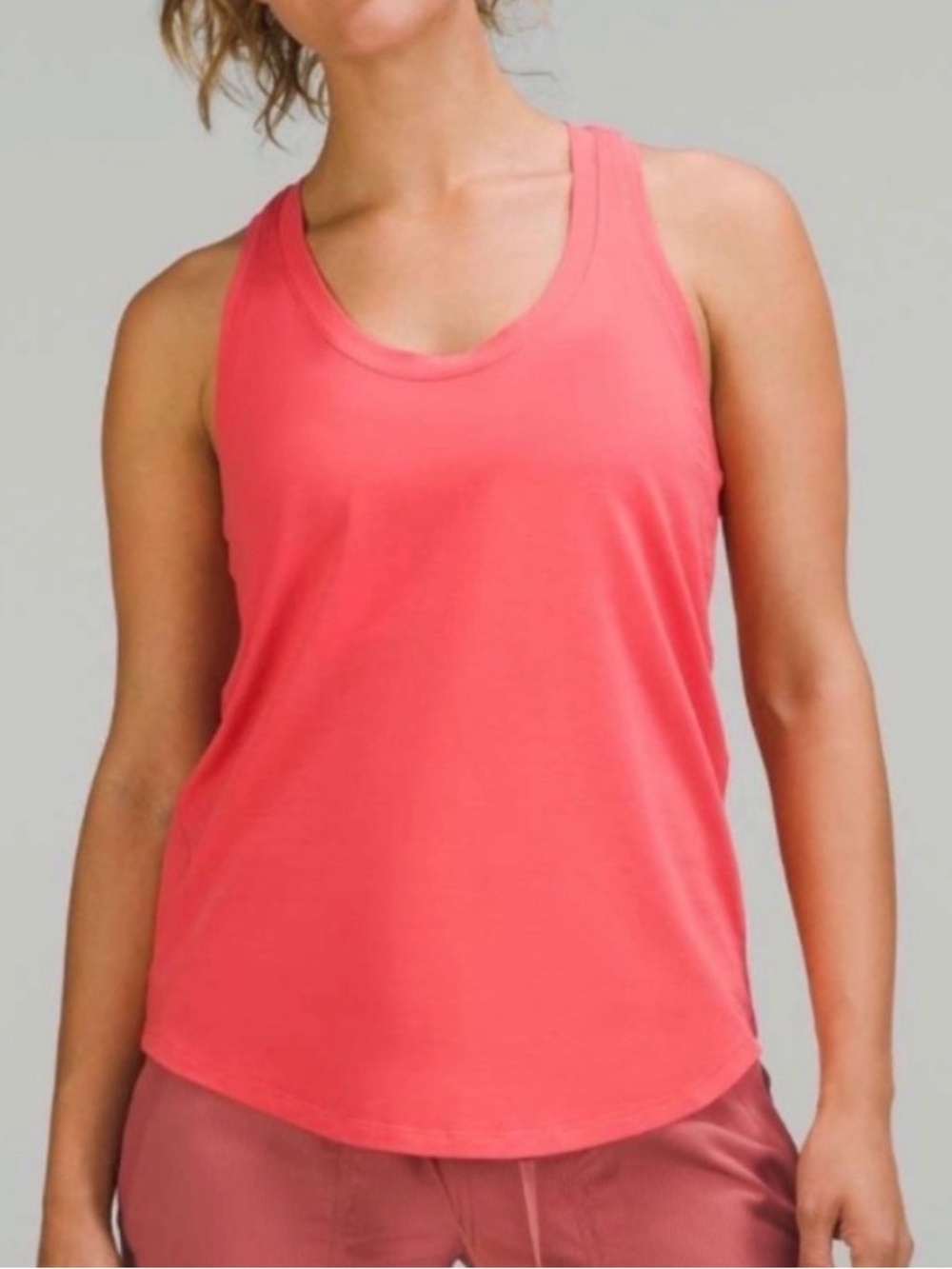 Lululemon Tank Top 🍊 orange Racerback Low Scoop Neck Moisture Wick Yoga